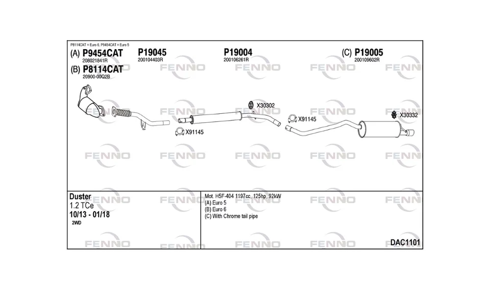 Avgassanlegg – DAC1101 – (Fenno) v:5980890 Avgassanlegg – DAC1101 – (Fenno) v:5980890