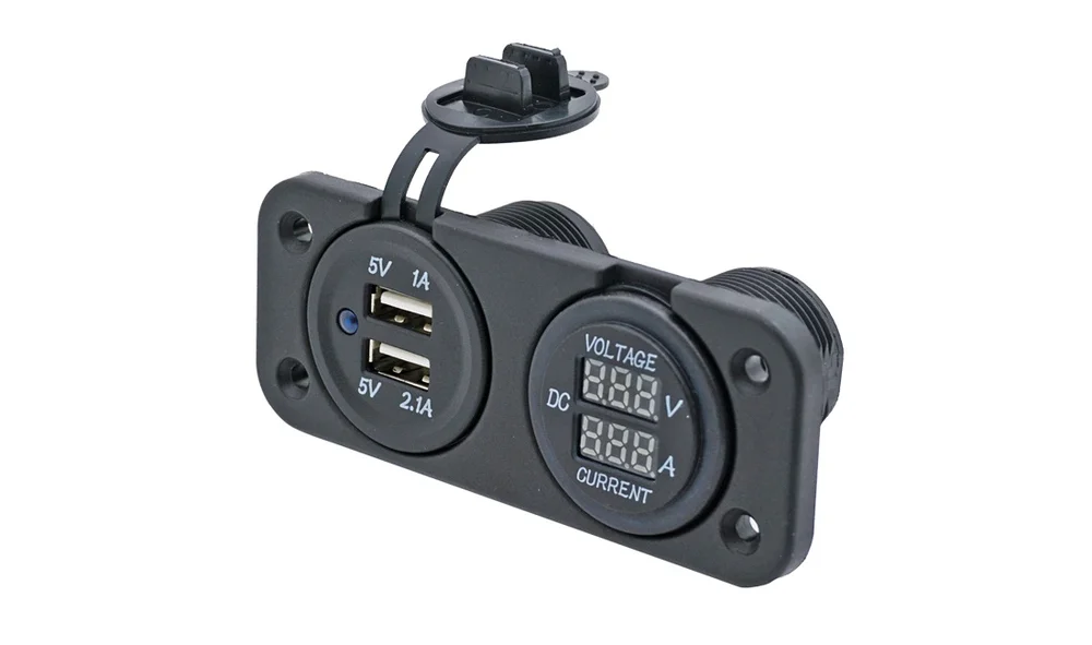 1852 panel dobbelt usb uttak & volt\/ampe v:2798940
