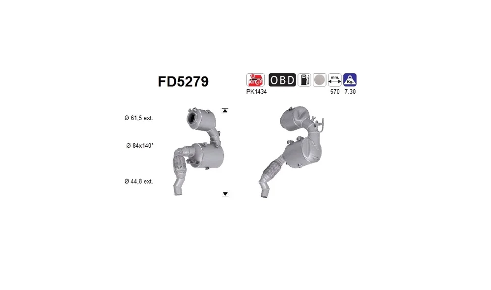 Sot-\/ Partikelfilter, Eksosanlegg FD5279 v:4186724