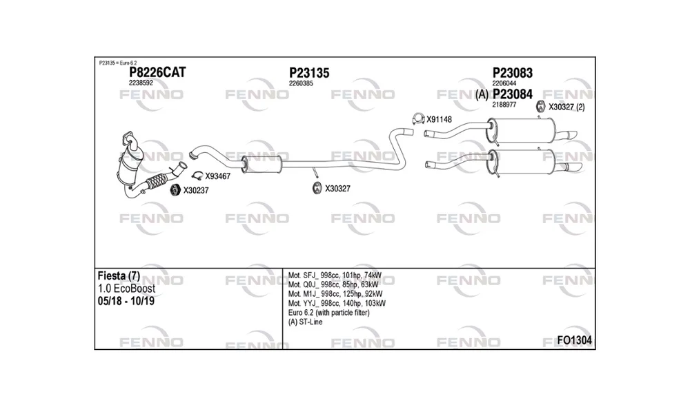 Avgassanlegg – FO1304 – (Fenno) v:1735204 Avgassanlegg – FO1304 – (Fenno) v:1735204