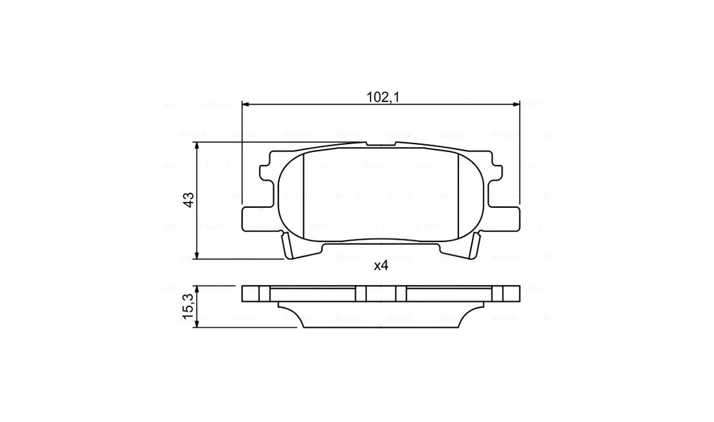 Bremsekloss Sett 0 986 494 224 (BOSCH) v:2441557