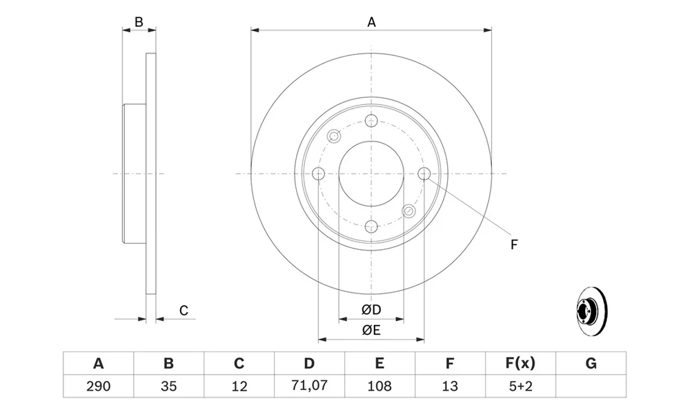 Bremseskive - 0 986 479 B86 - (BOSCH) v:8810597