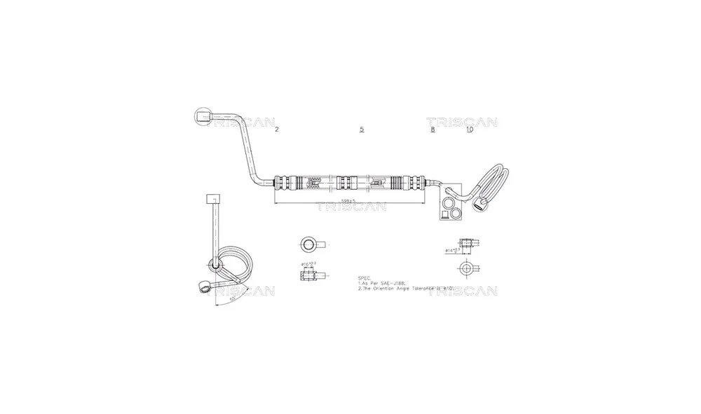Hydraulikkslange, styring 8516 29037 (Tr v:6813513 Hydraulikkslange, styring 8516 29037 (Tr v:6813513
