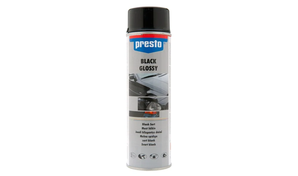Lakkspray, sort høyglans, akryl 500ml v:916636