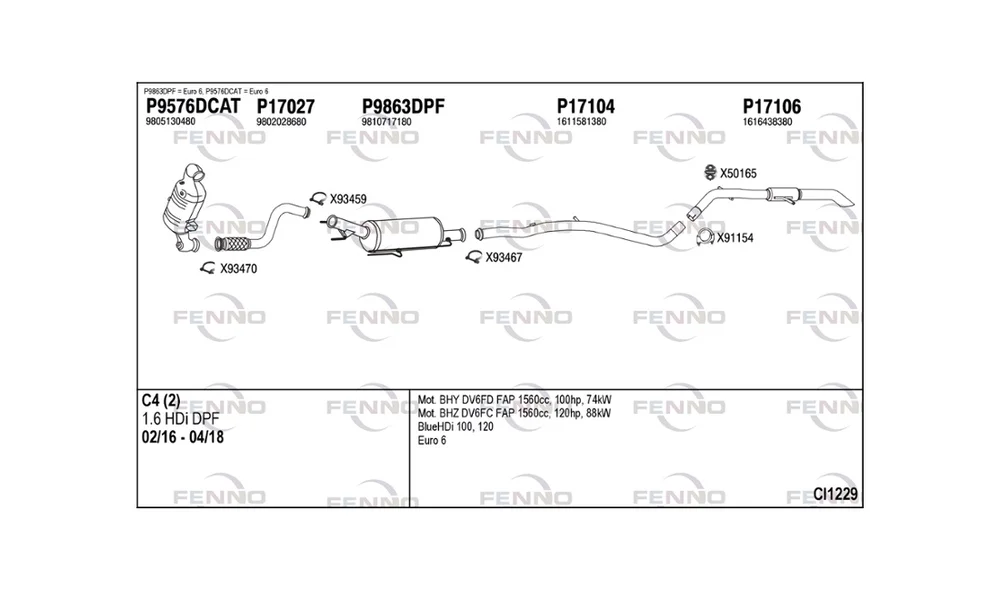 Avgassanlegg – CI1229 – (Fenno) v:1030909