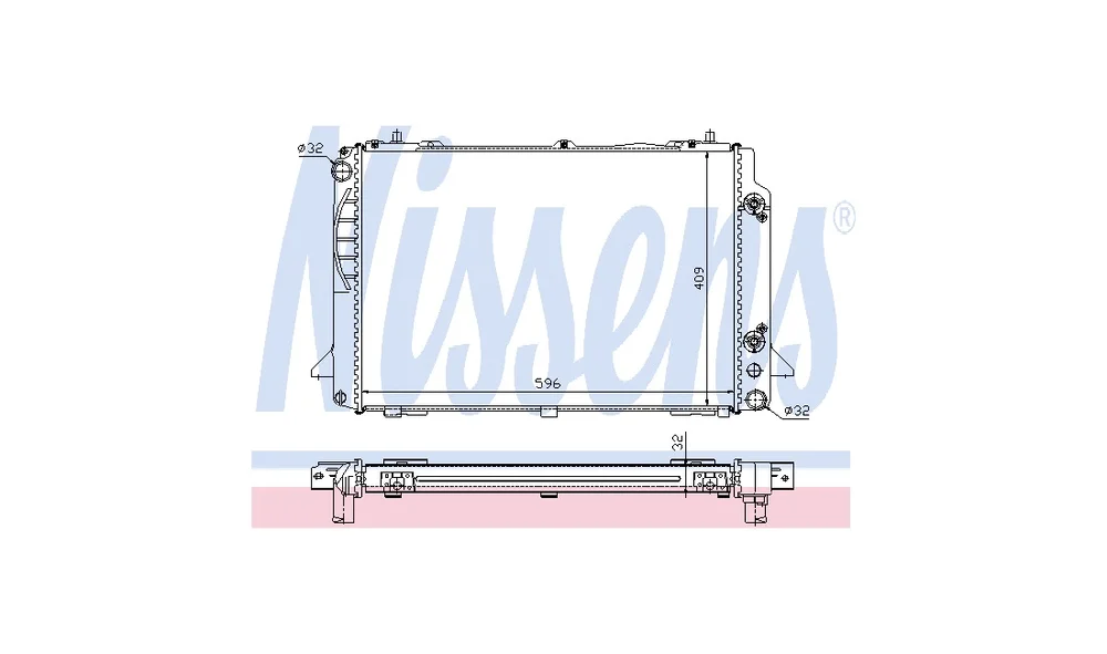 Radiator, Motorkjøling 60469A (Nissens) v:4315663