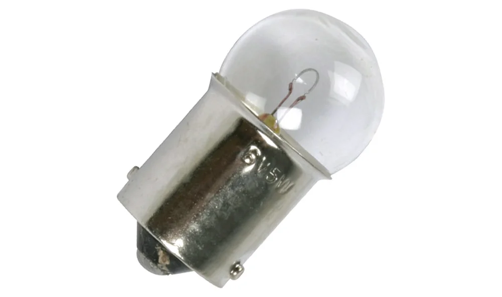Bakpære, BA15S 6V-5W, gl modell, 3-gir v:6793964