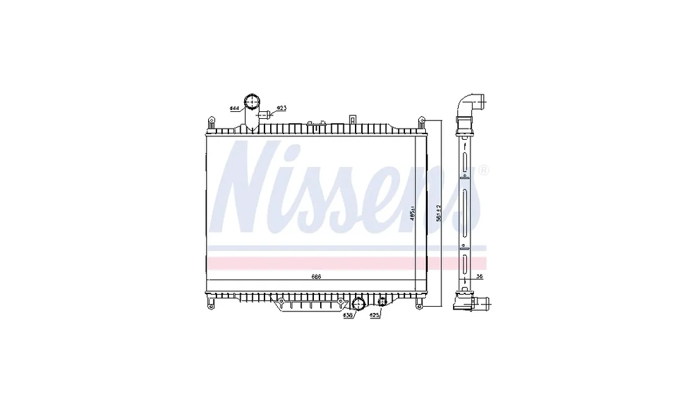 Radiator, Motorkjøling 64332 (Volmano) v:5012054