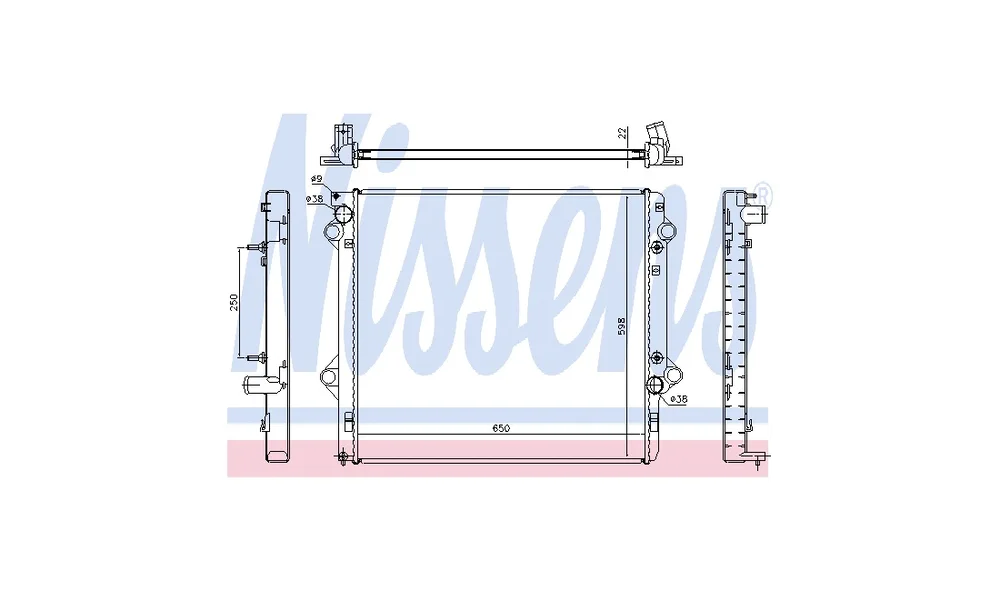 Radiator, Motorkjøling 646805 (Nissens) v:5043725