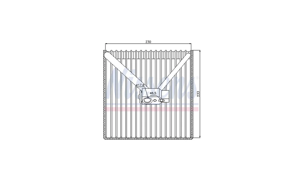 Fordamper, klimaanlegg 92250 (Nissens) v:3301076 Fordamper, klimaanlegg 92250 (Nissens) v:3301076