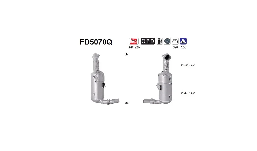 Sot-\/ Partikelfilter, Eksosanlegg FD5070 v:5071657