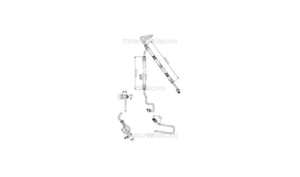 Hydraulikkslange, styring 8516 23002 (Tr v:1601050 Hydraulikkslange, styring 8516 23002 (Tr v:1601050