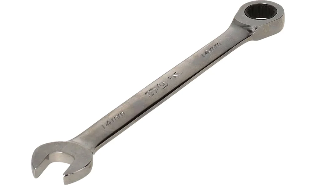 Ringgaffelnøkkel 14mm m\/skralle v:3114280
