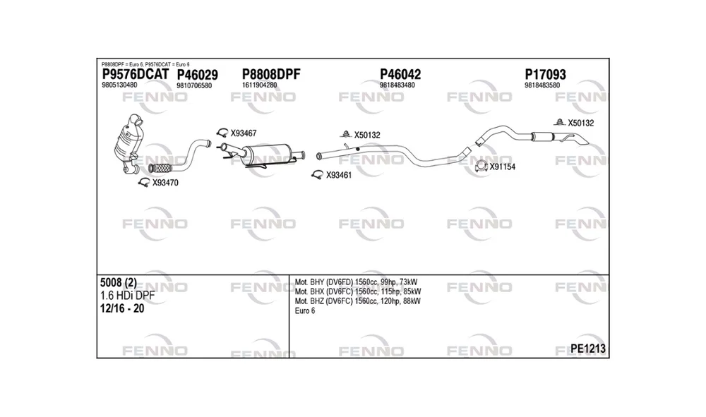 Avgassanlegg – PE1213 – (Fenno) v:3005817 Avgassanlegg – PE1213 – (Fenno) v:3005817