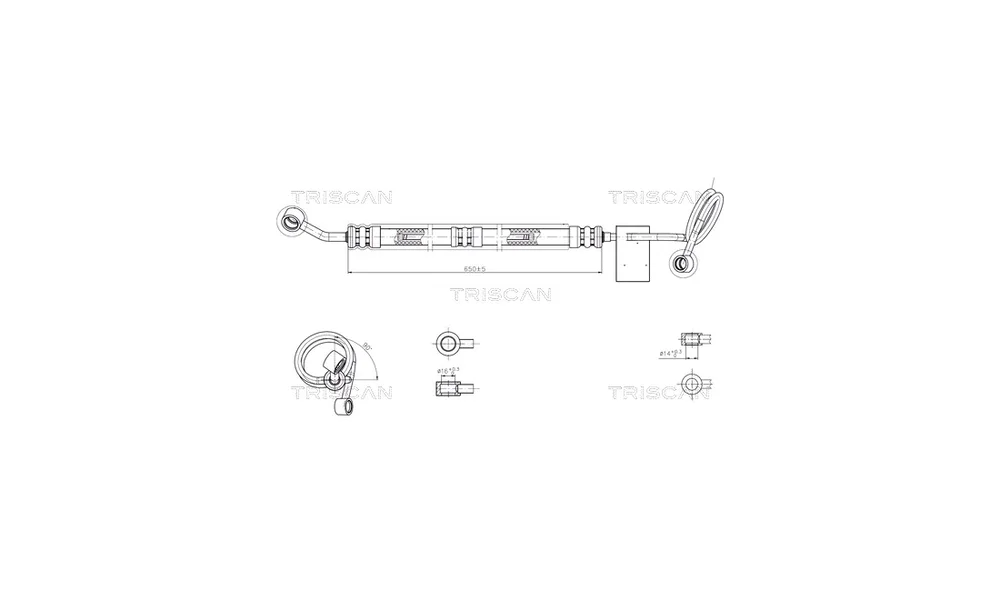 Hydraulikkslange, styring 8516 29035 (Tr v:1391104 Hydraulikkslange, styring 8516 29035 (Tr v:1391104