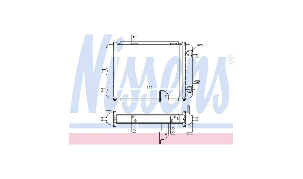 Radiator, Motorkjøling 60363 (Nissens) v:6968803