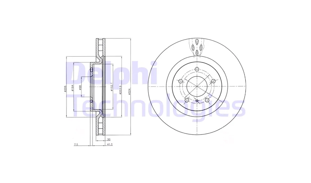 Bremseskive - BG4162C - (Delphi) v:3352348