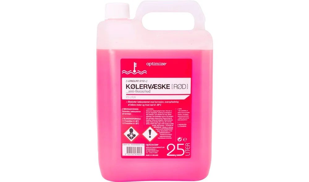 Kjølevæske, Rød, 2,5 liter v:6602267 Kjølevæske, Rød, 2,5 liter v:6602267