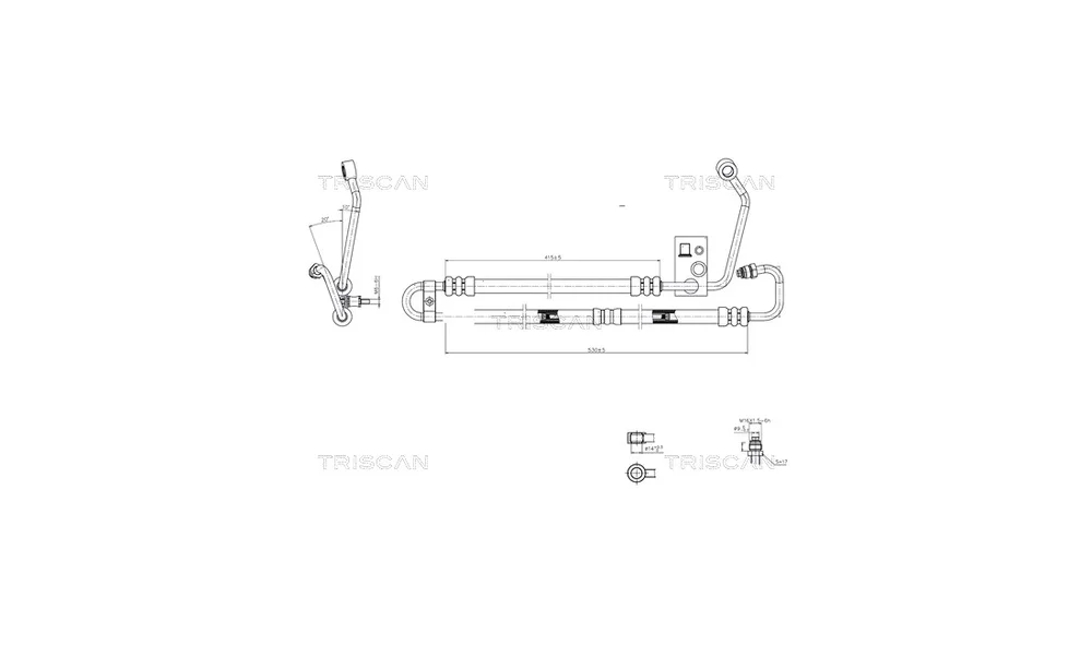 Hydraulikkslange, styring 8516 11004 (Tr v:5136208