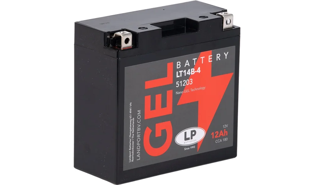 Batteri 12V-12Ah GT14B-4 GEL, GV650 v:677546 Batteri 12V-12Ah GT14B-4 GEL, GV650 v:677546