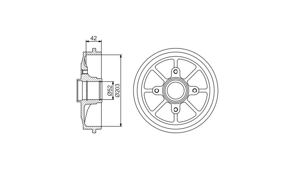 Bremsetrommel - 0 986 477 303 - (BOSCH) v:3769726