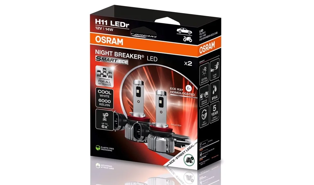 Pæresett H11 Night Breaker Smart ECE- Os v:6539860