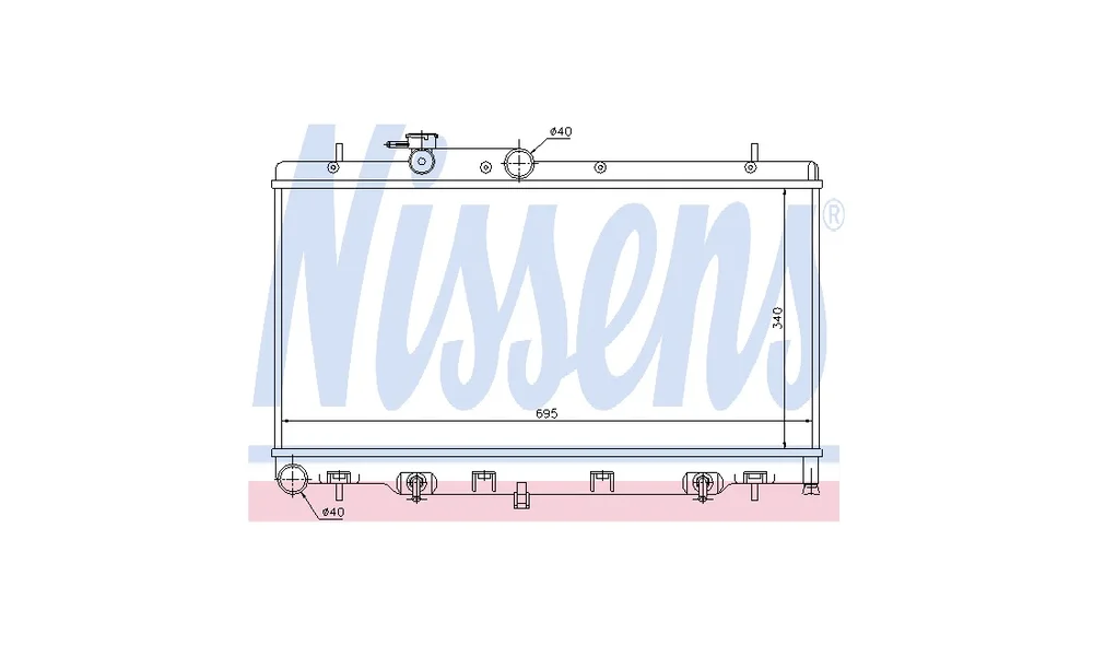 Radiator, Motorkjøling 64114 (Nissens) v:5305882
