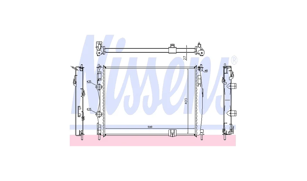 Radiator, Motorkjøling 67367 (Nissens) v:6580585