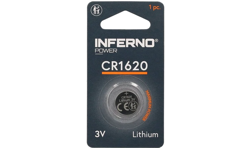 Lithium knappcellebatteri CR1620 v:8629357