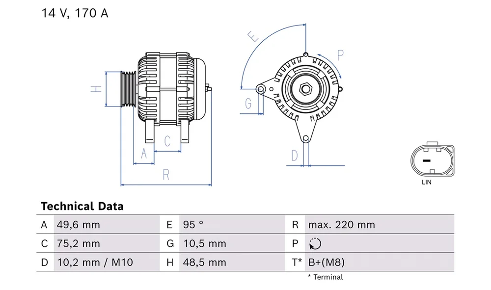 Dynamo – 0 986 084 740 – (BOSCH) v:6142021