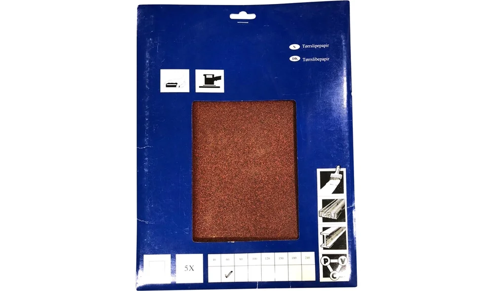 Slipepapir tørr 230x280mm 5 stk v:2177208 Slipepapir tørr 230x280mm 5 stk v:2177208