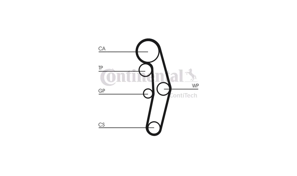 Vannpumpe + registerreimsett CT1028WP5 ( v:5657944 Vannpumpe + registerreimsett CT1028WP5 ( v:5657944